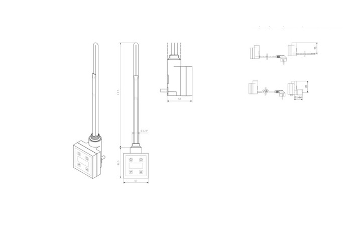 Терморегулятор з кабелем спіральним KTX3 White Terma - Зображення 180250-bc3ce.jpg