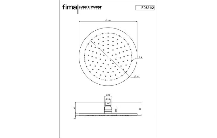 Верхній душ Wellness Brushed Bronze F2621-2ZS Fima - Зображення 180385021-bc55a.jpg
