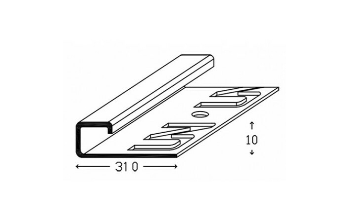 Профиль переходной из плитки на другой материал 10x31x2700 мм, алюминий, Lucciano - Зображення 1817115-b15f9.jpg