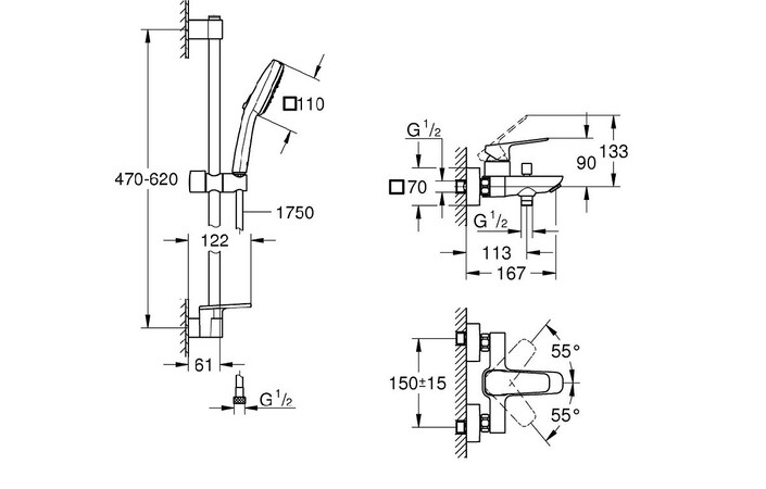 Набір змішувачів 3 в 1 Cubeo-M UA125246M Grohe - Зображення 182327382-95ee5.jpg