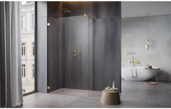 Душова стінка Essenza Pro Brushed Gold Walk-in 110x200 RADAWAY - Зображення 182762470-6ff0d.jpg