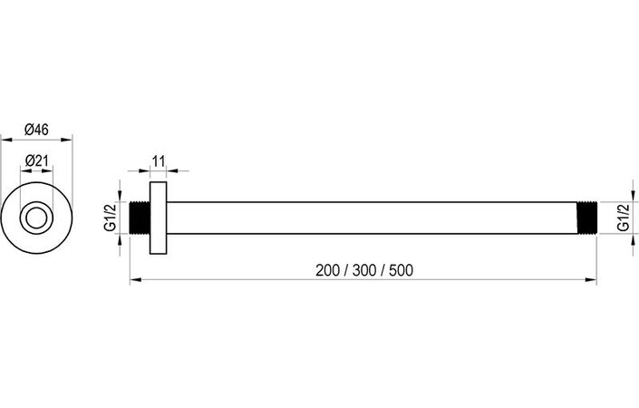 Душовий кронштейн Chrome X07P178 RAVAK - Зображення 183159488-25f09.jpg