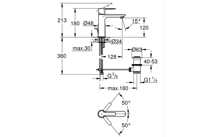 Змішувач для умивальника Lineare 32114DC1 Grohe - Зображення 184452458-1c673.jpg