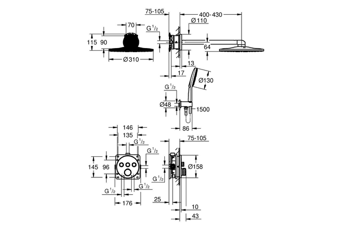 Душевая система Grohtherm SmartControl 34863DC0 Grohe - Зображення 184452459-69dba.jpg
