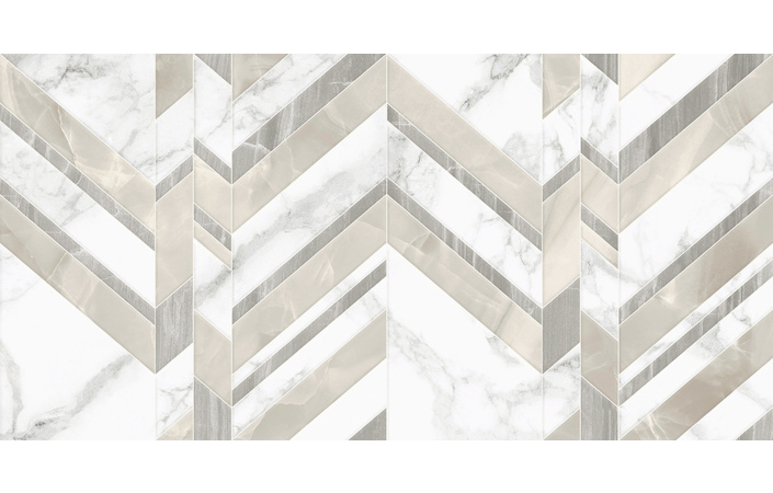 Плитка настенная Marmo Bianco шеврон 300x600x9 Golden Tile - Зображення 1847854-727fb.jpg