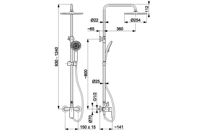 Душова система Agat Chrom 4426-910-00 KFA ARMATURA - Зображення 184955370-e23b6.jpg