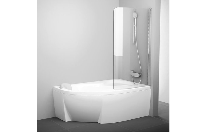 Шторка для ванны одноэлементная CVSK1 ROSA 140-150 R Transparent, (7QRM0C00Y1) RAVAK - Зображення 1853314-72fd0.jpg