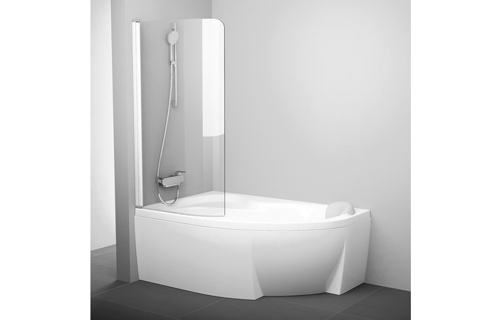 Шторка для ванны одноэлементная CVSK1 ROSA 160-170 L Transparent, (7QLS0100Y1) RAVAK - Зображення 1853315-11eb9.jpg