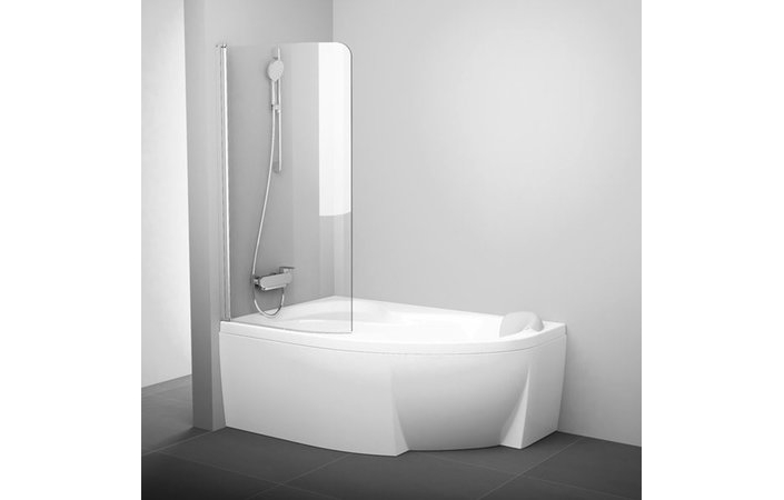 Шторка для ванны одноэлементная CVSK1 ROSA 160-170 L Transparent, (7QLS0U00Y1) RAVAK - Зображення 1853316-e53ec.jpg