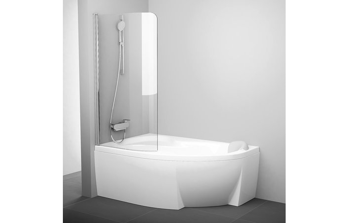 Шторка для ванны одноэлементная CVSK1 ROSA 160-170 L Transparent, (7QLS0C00Y1) RAVAK - Зображення 1853317-1c5f0.jpg