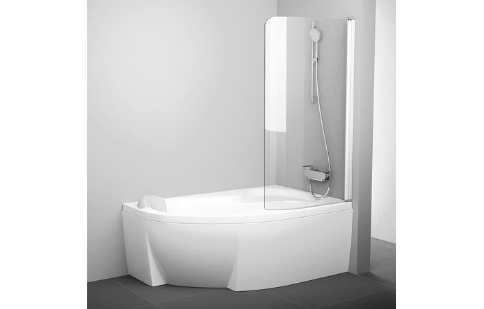 Шторка для ванны одноэлементная CVSK1 ROSA 160-170 R Transparent, (7QRS0100Y1) RAVAK - Зображення 1853318-7bcc2.jpg