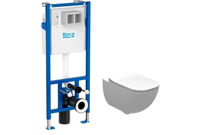 Комплект Інсталяція Duplo Nova WC + Унітаз підвісний з кришкою Alegra Rimless A890020020+A34H139000 Roca - Зображення 185386329-1c810.jpg