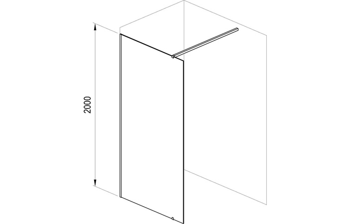 Душова стінка нерухома одноелементна Walk In Wall-120 v.200 Transparent, RAVAK - Зображення 1861230-159d7.jpg