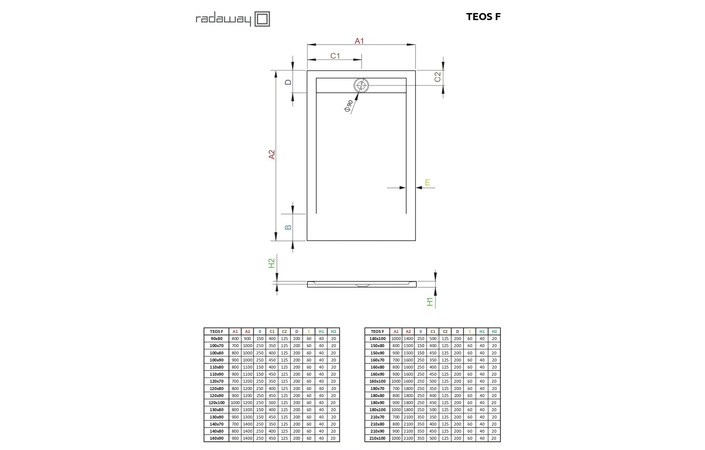 Душовий піддон Teos F 180x70 Black RADAWAY - Зображення 1865596-c28e4.jpg