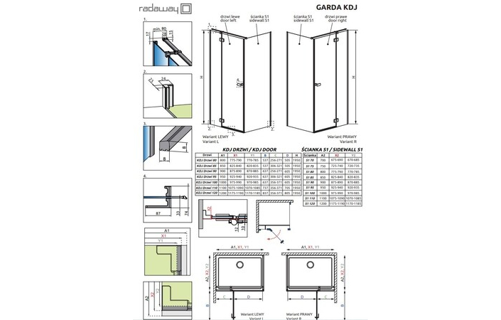 Душевая кабина Elva Chrome KDJ 90x90 L RADAWAY - Зображення 186580546-74fac.jpg