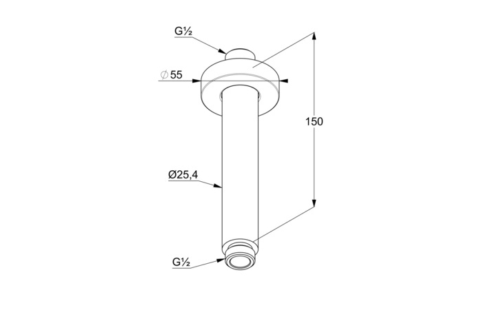 Душовий кронштейн DN 15 A-QA 66515N0-00  brushed gold Kludi - Зображення 186580564-f1e6a.jpg