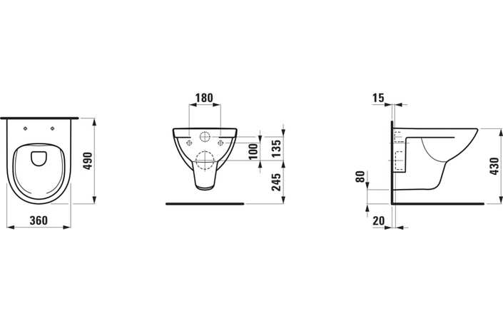 Унітаз підвісний з кришкою soft-close Laufen PRO Rimless H8219520000001+H8989660000001 LAUFEN - Зображення 186654344-331c7.jpg