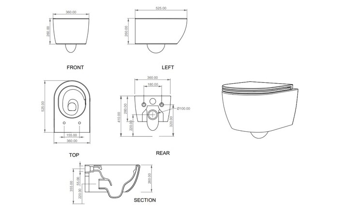 Унітаз підвісний Like Eco Clean з кришкою soft-close Smeraldo matt GSG Ceramic Design - Зображення 186727728-39cc6.jpg