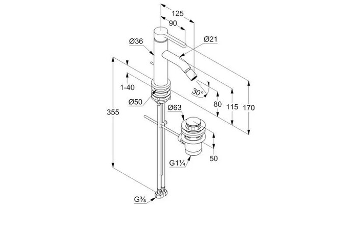 Змішувач для біде DN 15 Nova Fonte Pura 202160515 Kludi - Зображення 186727763-059de.jpg