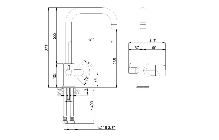 Змішувач для кухні з підключенням до фільтра Lento (15494421) хром, Adell - Зображення 1867591-ff249.jpg
