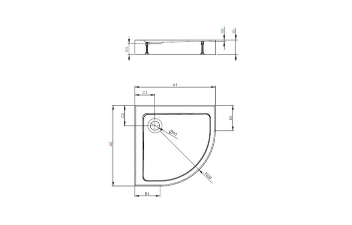 Душовий піддон Lupo A Compact 80x80 RADAWAY - Зображення 186801097-4b272.jpg