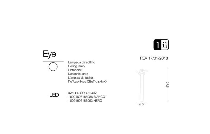 Точечный светильник EYE BK (186993), IDEAL LUX - Зображення 186986-.jpg