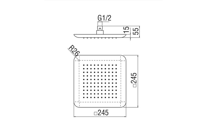 Верхній душ Inox брашований AD139-122IX Nobili - Зображення 187094529-21051.jpg