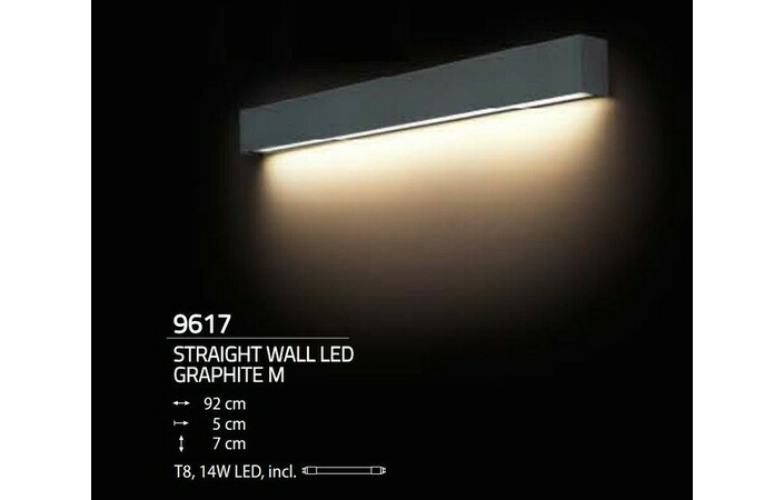 Бра STRAIGHT WALL LED GRAPHITE M (9617), Nowodvorski - Зображення 1872239-f976e.jpg