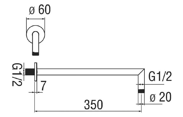 Душовий кронштейн Tramonto PVD AD138-44RCP Nobili - Зображення 187280175-36680.jpg