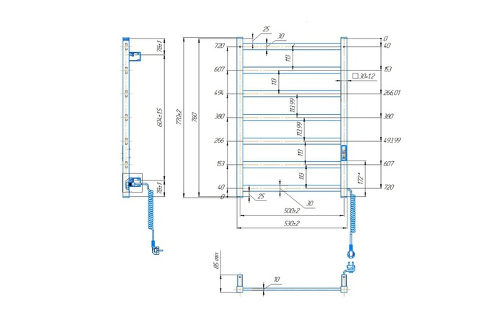 Рушникосушка електрична Emily 530x770 чорний matt Hygge Family - Зображення 187572233-8d4bf.jpg