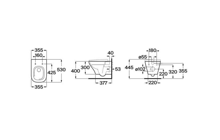 Комплект унітаз підвісний Airos Vortex з кришкою soft-close A34HC10000 Roca - Зображення 187717708-c11f7.jpg