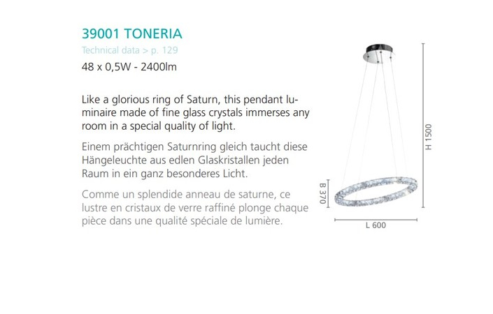 Люстра TONERIA CHROM-KRISTALL LED (39001), EGLO - Зображення 1877255-26e12.jpg