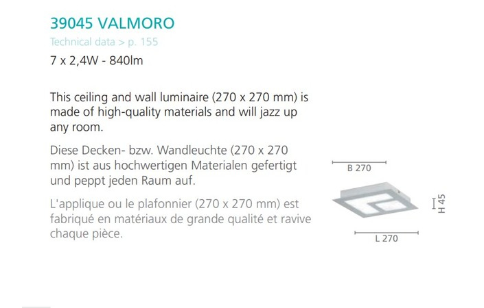 Светильник VALMORO LED (39045), EGLO - Зображення 1877610-ea87c.jpg