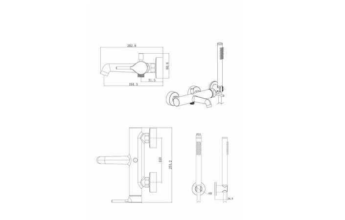 Смеситель для ванны Diament Nickel PVD 4134-520-21 Armaform - Зображення 187791213-63a57.jpg