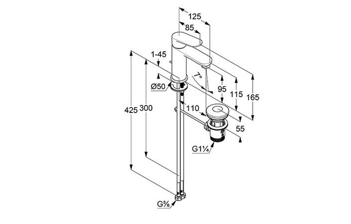 Змішувач для умивальника X1 322880575 хром Kludi - Зображення 187791833-2f715.jpg