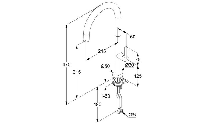 Змішувач для кухні Aurea 558030575 хром Kludi - Зображення 187791859-0964e.jpg