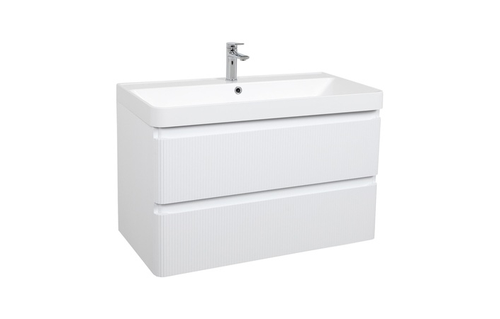 Шафка з умивальником Акцент Люкс 90 Deep White matt Аква Родос - Зображення 187864757-30dff.jpg