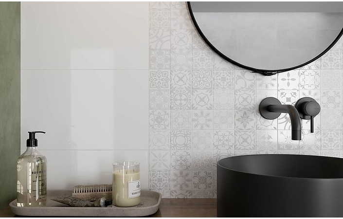 Плитка настенная Sansa White Pattern GLOSSY 250x400x8 Cersanit - Зображення 1879024-d5c81.jpg