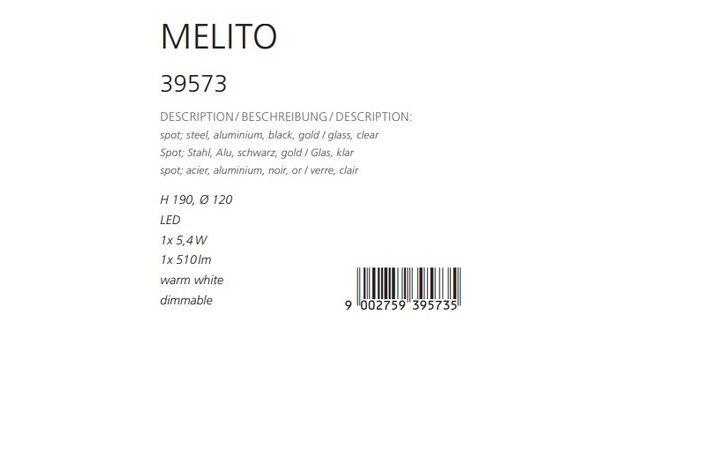 Спот MELITO LED (39573), EGLO - Зображення 1879245-03db9.jpg