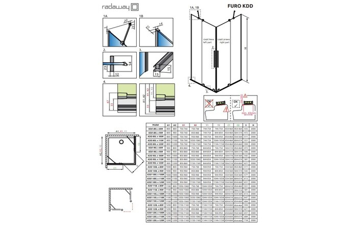Душова кабіна (половина) Furo KDD 90 R Brushed Copper RADAWAY - Зображення 188083360-74291.jpg