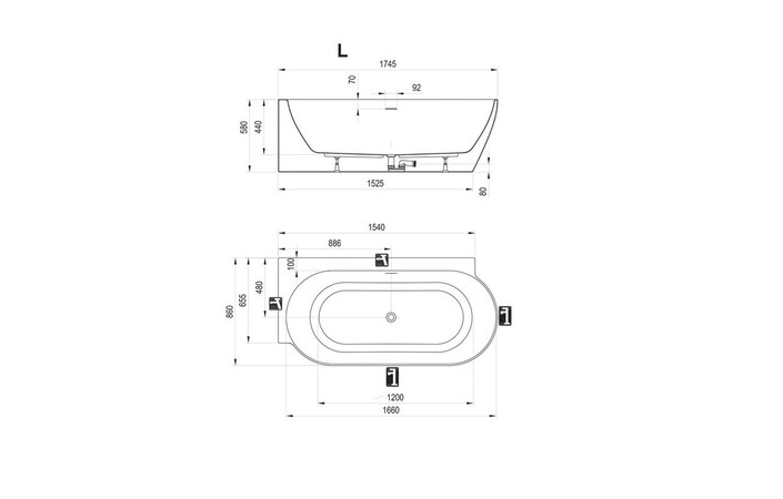 Ванна FREEDOM Corner II Tec L 175x86 CC91000000 RAVAK - Зображення 188306062-621d8.jpg