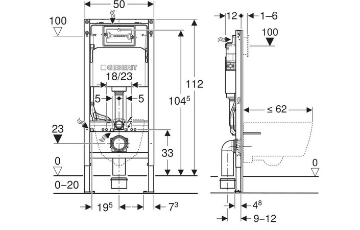 Інсталяція для унітаза Duofix Basic H112 Delta 458.103.00.2 Geberit - Зображення 188672122-60366.jpg