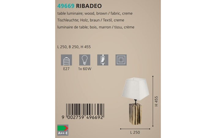 Настільна лампа RIBADEO (49669), EGLO - Зображення 1887287-d3809.jpg