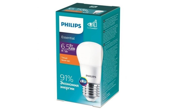 Лампа ESS LEDLustre 6.5-75W E27 827 P45FR Philips - Зображення 2