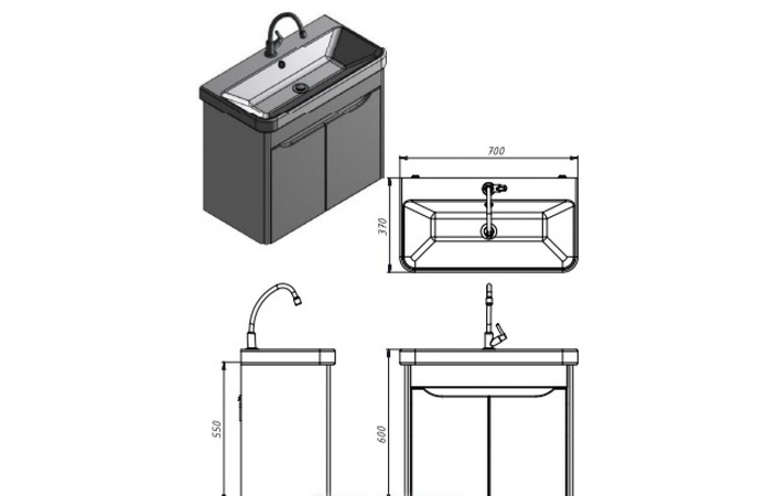 Шафка з умивальником Livorno Lvr-70 білий Juventa - Зображення 1892569-d2836.jpg