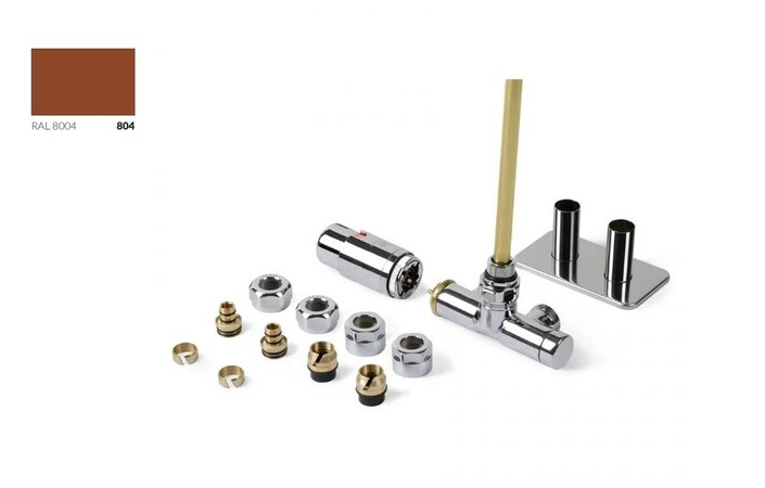 Набір вентилів інтегрований термостатичний лівий Unico All in One Ral 8004 Terma - Зображення 189263069-59270.jpg