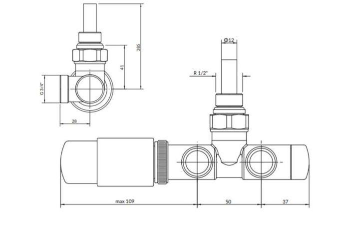 Набір вентилів інтегрований термостатичний лівий Unico All in One Ral 8004 Terma - Зображення 189263069-5d31c.jpg