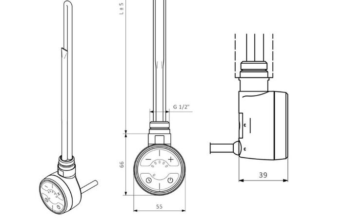 ТЕН прихованого монтажу MOA 600W Silver matt Terma - Зображення 189637674-a7cc1.jpg