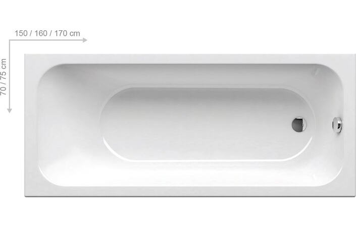 Ванна прямоугольная Chrome Slim 160x70 RAVAK - Зображення 1898518-13a72.jpg
