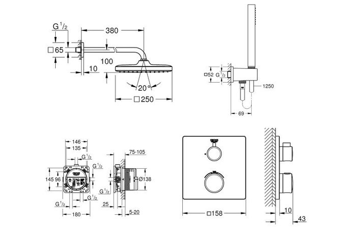 Душова система Grohtherm (26415SC0), Grohe - Зображення 1898980-76a52.jpg